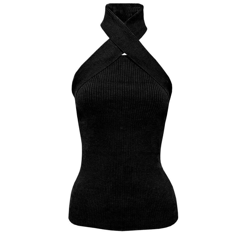 Cross-wrapped strapless vest - WOMONA.COM