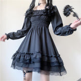 Square-necked Dress - WOMONA.COM