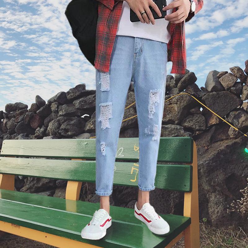 Men's ripped jeans - WOMONA.COM