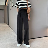 Straight High-waisted Trousers - WOMONA.COM