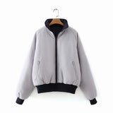 Stand-up Collar Jacket - WOMONA.COM