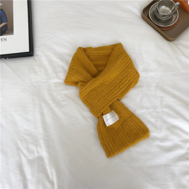 Cashmere Knitted Thickened Cross Warm Scarf - WOMONA.COM