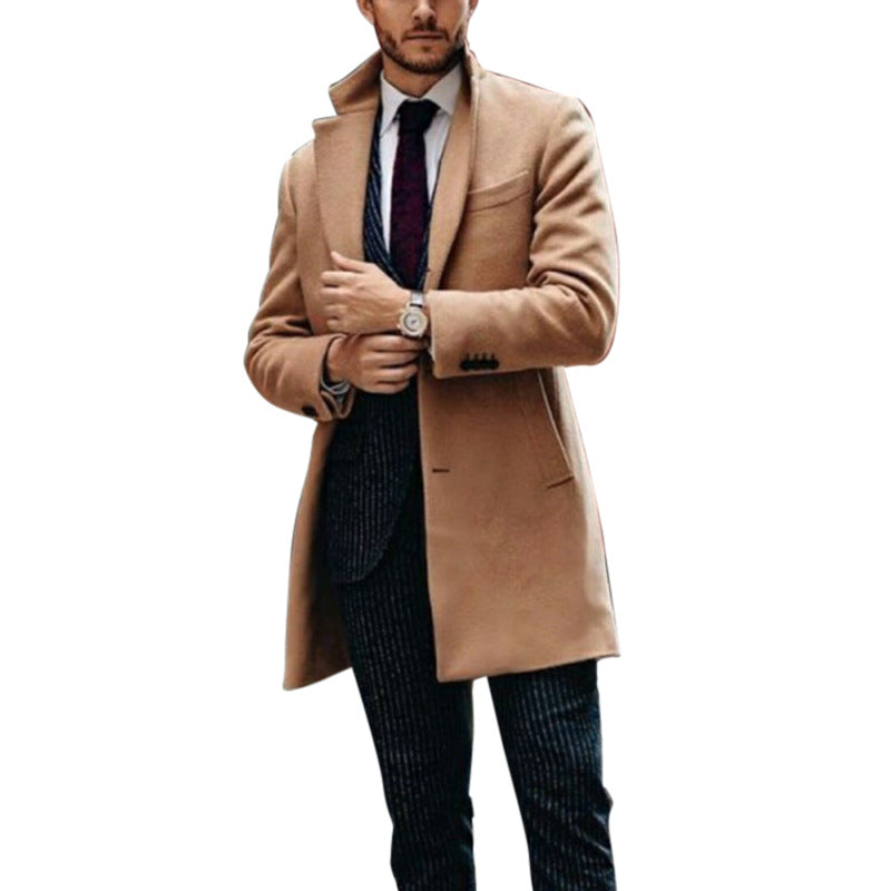 mid-length double-sided woolen coat Men's - WOMONA.COM