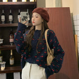 Cherry Jacquard Jacket - WOMONA.COM