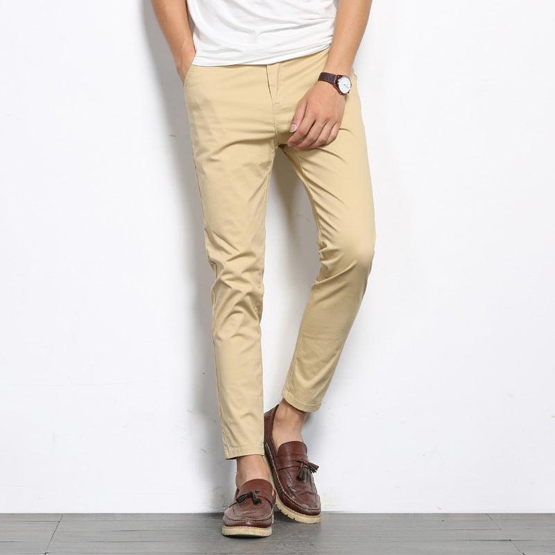 Plain casual pants - WOMONA.COM