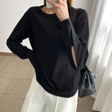 T-shirt With Long Sleeves - WOMONA.COM