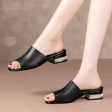 Low-heel Women's Slippers - WOMONA.COM