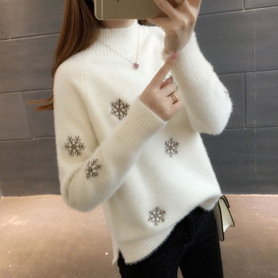 Thickened Mink Fleece Sweater - WOMONA.COM