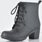 High-heeled Martin Rain Boots - WOMONA.COM