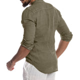 Cardigan long sleeve shirt men - WOMONA.COM