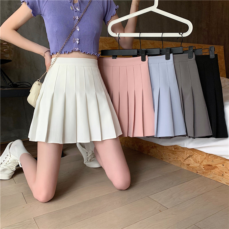 Plaid Pleated Skirt - WOMONA.COM