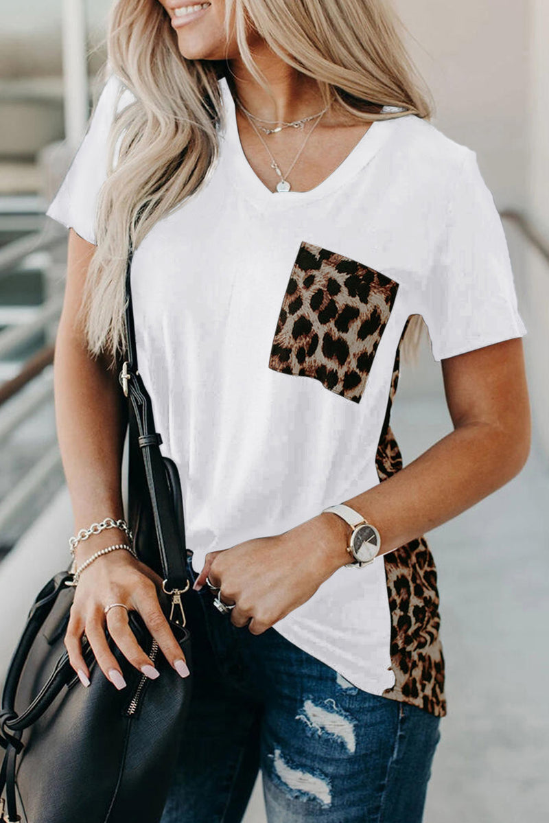 Women's Plus Size Leopard Print Long Sleeve T-Shirt - WOMONA.COM