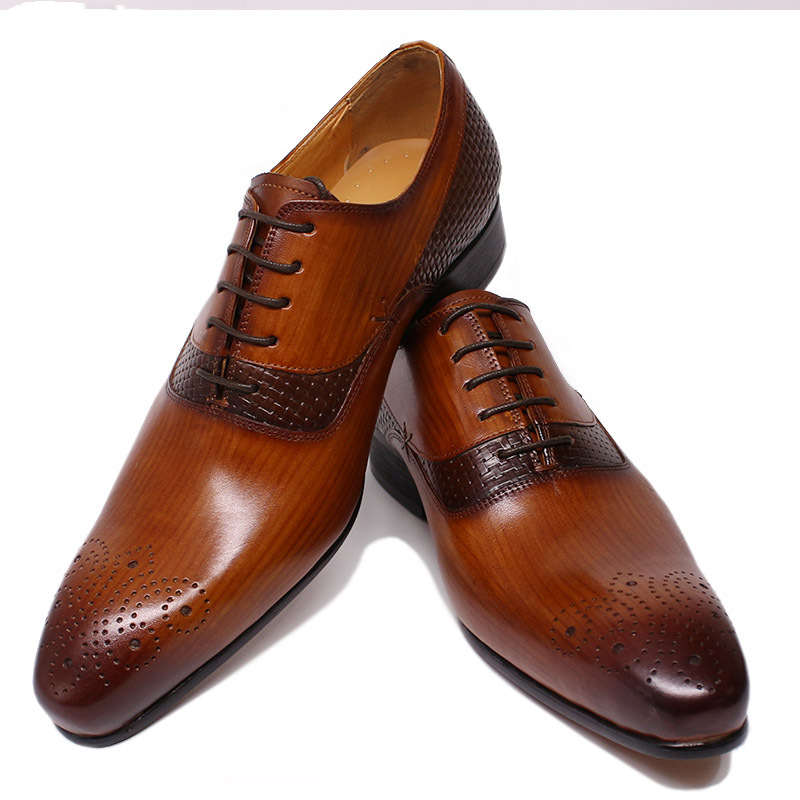 Business Men's Formal Leather Shoes - WOMONA.COM