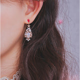 Micro-set zircon flash diamond earrings - WOMONA.COM