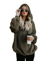 long-sleeved hooded sweater - WOMONA.COM