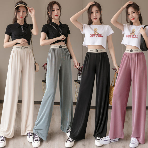 Ice Silk Wide-leg Pants For Women - WOMONA.COM