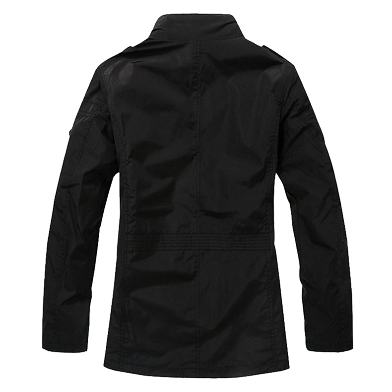 Business Casual Stand Up Collar Jacket - WOMONA.COM