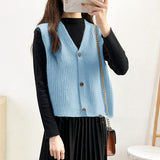 Cantilevered Sweater Waistcoat - WOMONA.COM