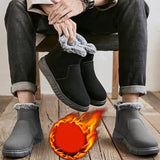 Winter Snow Boots Men Cutout Shoes - WOMONA.COM