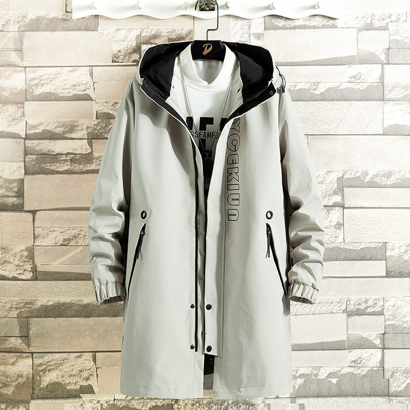 Casual Mid-length Coat Jacket Men - WOMONA.COM