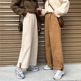 Casual Plus Fleece Wide Leg Pants - WOMONA.COM