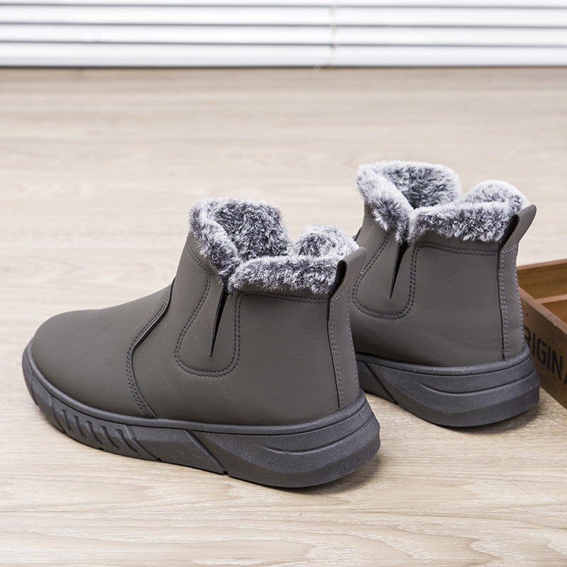 Winter Snow Boots Men Cutout Shoes - WOMONA.COM