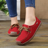 Lace-up Flat Shoes Sneakers Women - WOMONA.COM