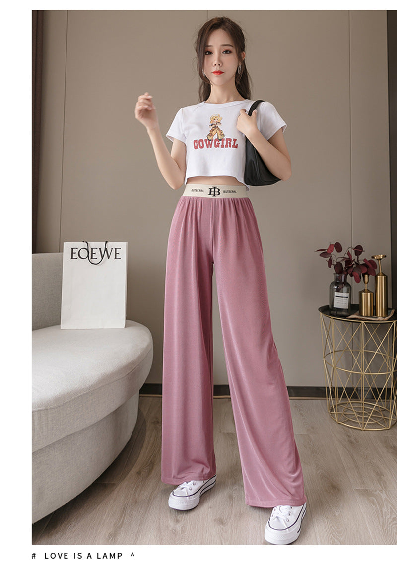 Ice Silk Wide-leg Pants For Women - WOMONA.COM