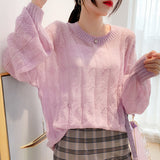 Thin Knit Sweater - WOMONA.COM