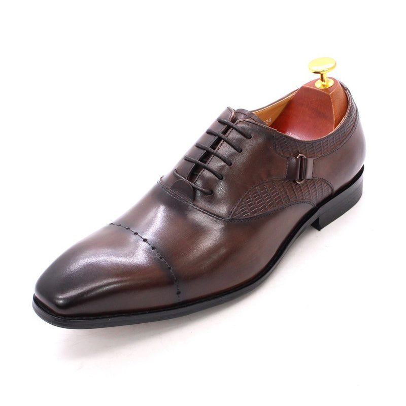 Toe Handmade Leather Shoes - WOMONA.COM