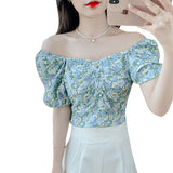 French Floral Short-sleeved Shirt Women's - WOMONA.COM