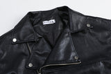 Short Leather Jacket - WOMONA.COM