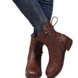 Thick Heel Martin Boots - WOMONA.COM