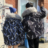 Thick printed cotton coat Men & Women - WOMONA.COM