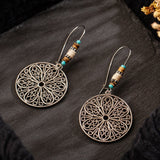 Drop-shaped alloy pendant earrings - WOMONA.COM