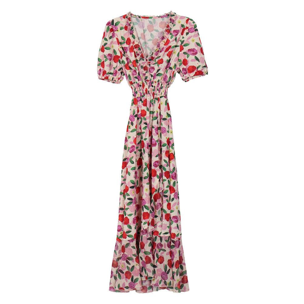 Simple Print Swing Dress - WOMONA.COM