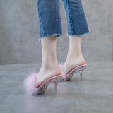 Crystal Wool Slippers - WOMONA.COM