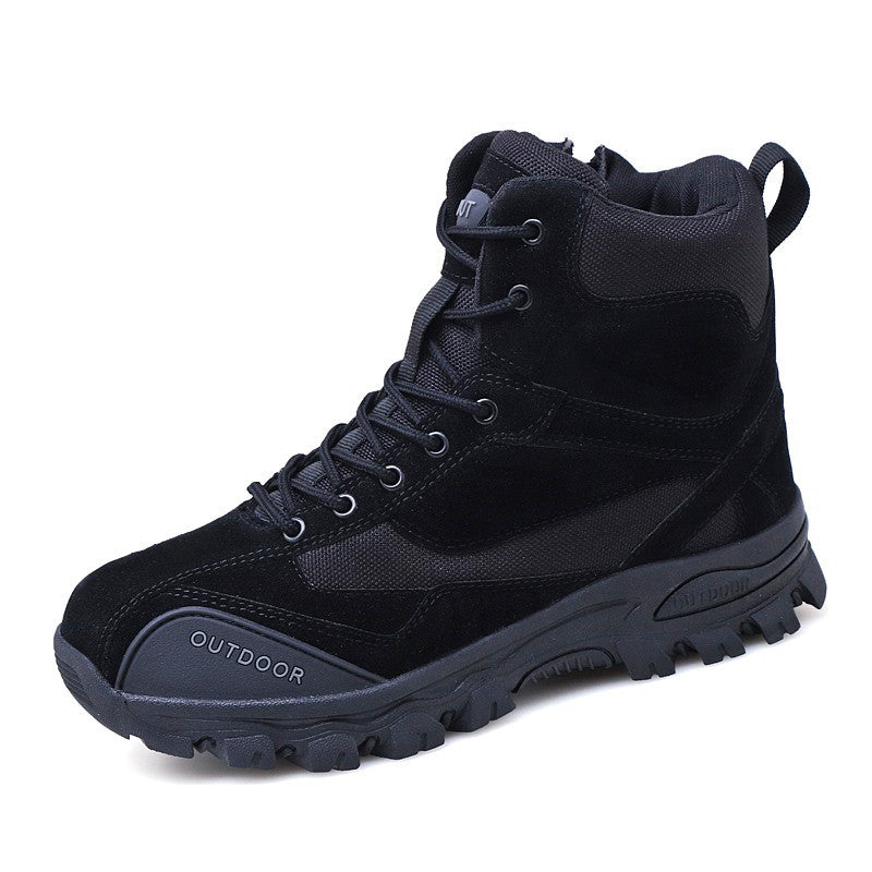 Cowhide Leather Military Shoes Men - WOMONA.COM