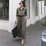 New style cotton shirt dress - WOMONA.COM