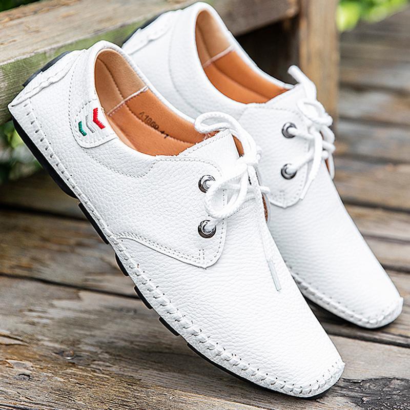 Business Casual Formal Wear British Leather Shoes Men - WOMONA.COM