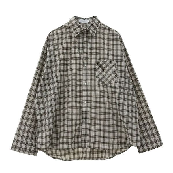 Loose Bf Plaid Shirt Jacket For Men And Women - WOMONA.COM