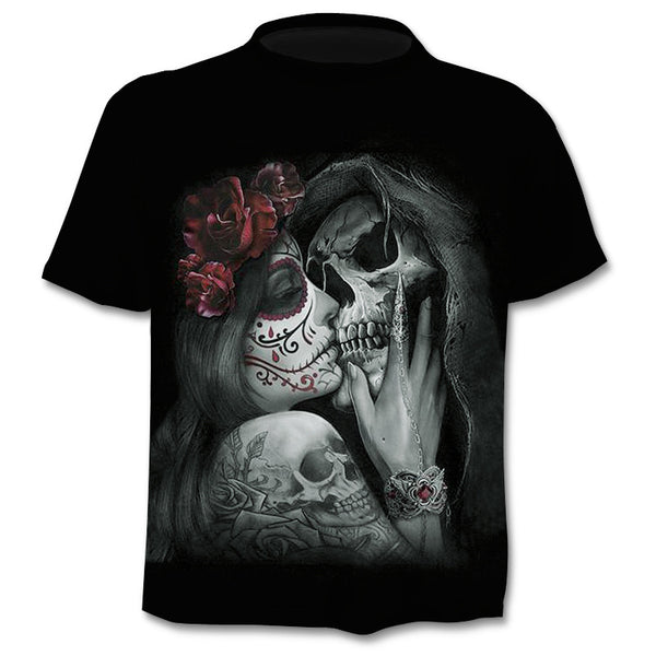Trendy Skull T-shirt Men - WOMONA.COM