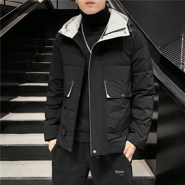 Workwear Jacket Short Hooded For Men - WOMONA.COM