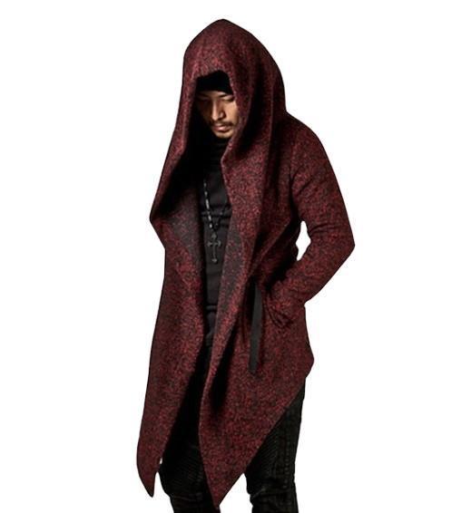 Men's Irregular Trench Coat T-shirt - WOMONA.COM
