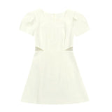 Slimming Puff Sleeve Short-sleeved Elegant Midriff Outfit - WOMONA.COM