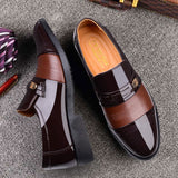 Men's business formal cutout leather shoes - WOMONA.COM