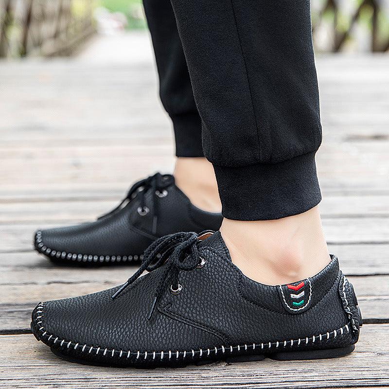 Business Casual Formal Wear British Leather Shoes Men - WOMONA.COM