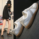 Flat White Shoes Women Retro Casual Sneakers - WOMONA.COM