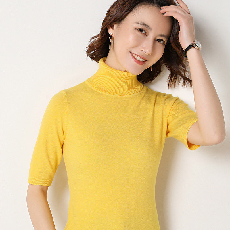 Short-sleeved Sweater - WOMONA.COM