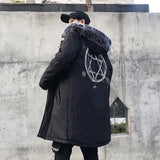 Mens Hooded long trench coat - WOMONA.COM